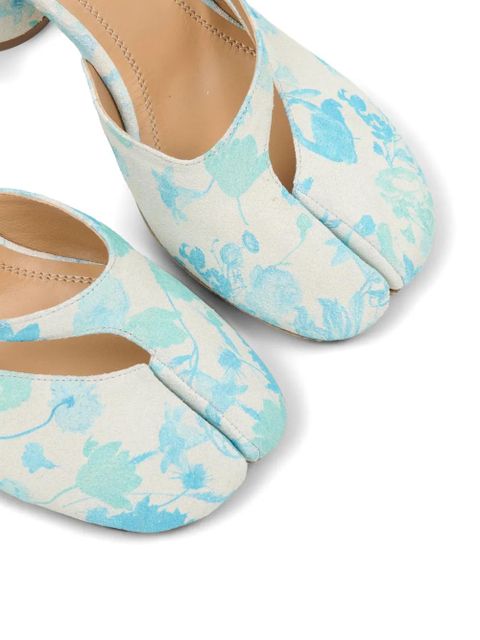 Maison Margiela Tabi floral print pumps - Neutrals