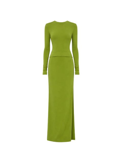 Nanushka Shada long-sleeved maxi dress - Green - zdjęcie produktu nr 1