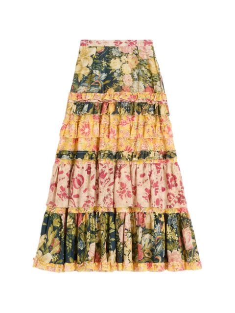 Valentino Garavani Apres L'Hiver tiered mid skirt - Yellow