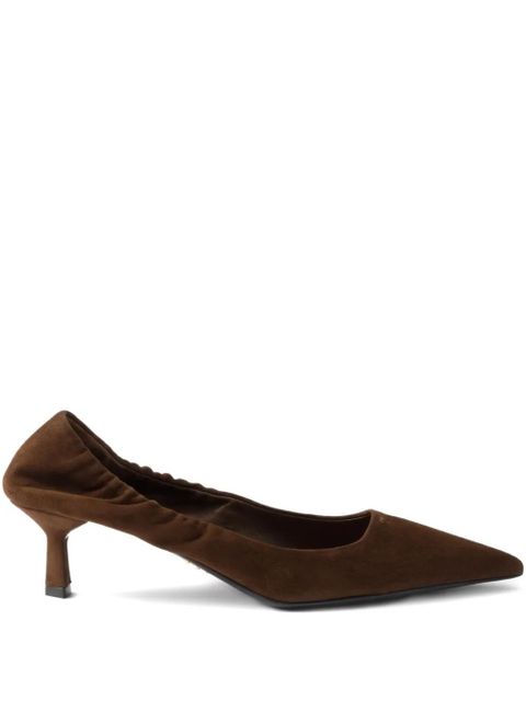 Prada pointed-toe suede pumps - Brown - zdjęcie produktu nr 1