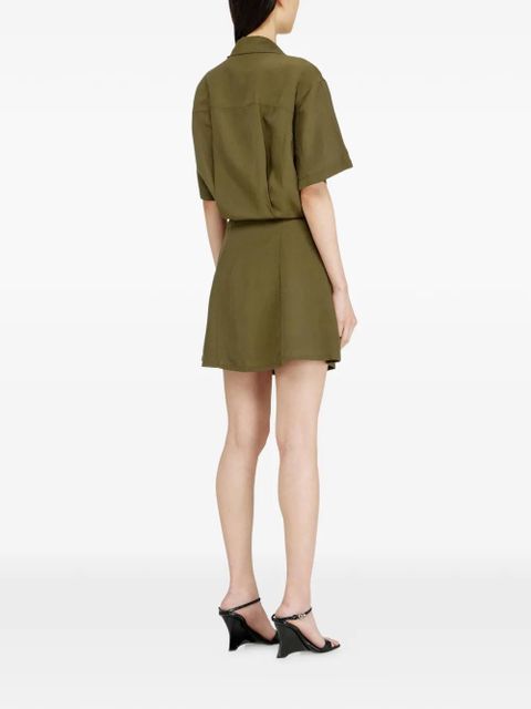 Diesel Stall tie-front mini dress - Green