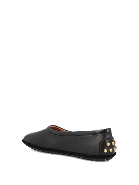 Tod's studded-detail ballet flats - Black