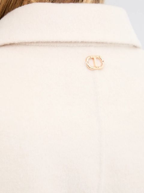 Twinset koszula z dodatkiem bawełny kolor beżowy 252TP2074