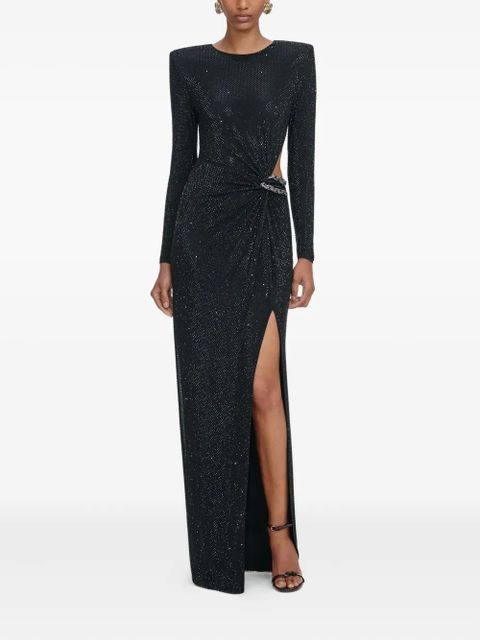 Self-Portrait rhinestone-embellished maxi dress - Black - zdjęcie produktu nr 1