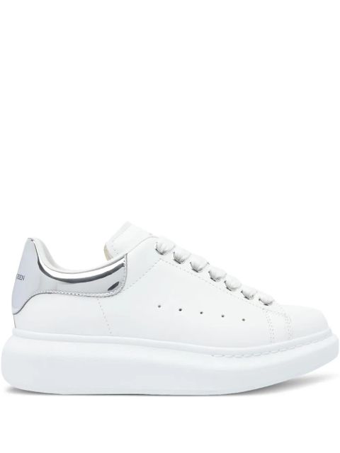 Alexander McQueen Oversized metallic-panel leather sneakers - White - zdjęcie produktu nr 1