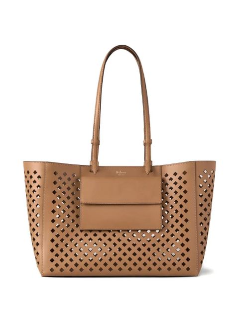 Mulberry perforated leather tote bag - Brown - zdjęcie produktu nr 1