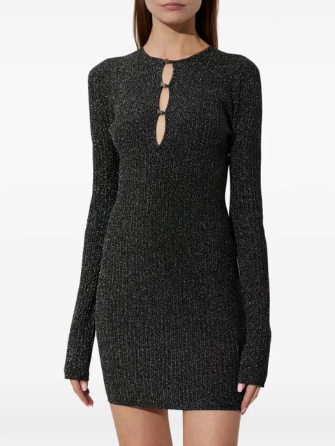 AMIRI keyhole long-sleeve mini dress - Black