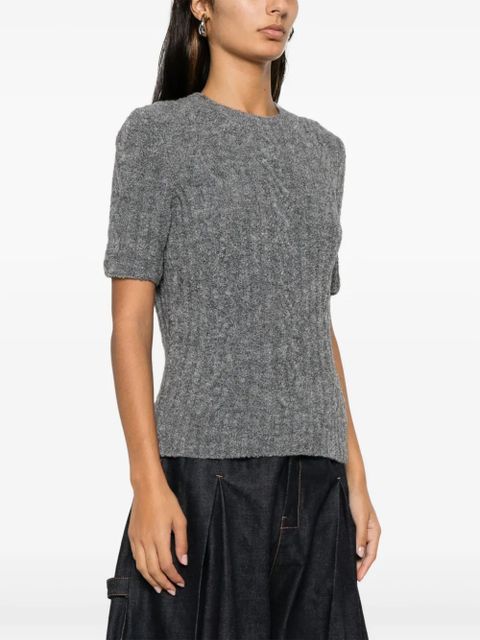 JW Anderson cable-knit short sleeve T-shirt - Grey - zdjęcie produktu nr 2