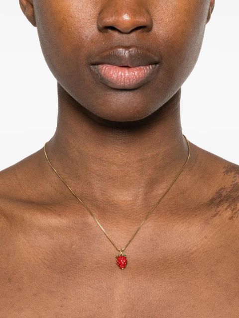 Saint Laurent strawberry-pendant necklace - Gold - zdjęcie produktu nr 2
