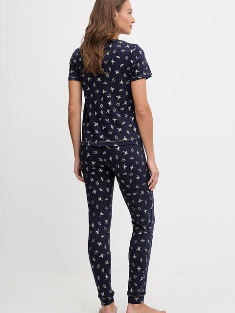 women'secret piżama bawełniana damska kolor granatowy bawełniana 3132233 - zdjęcie produktu nr 2