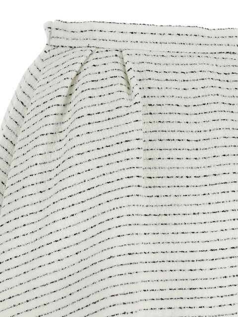 Alessandra Rich tweed pleated mini skirt - White