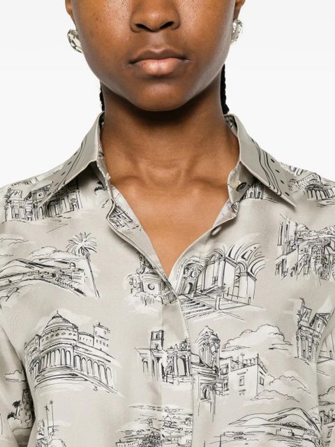 Max Mara patterned buttoned shirt - Neutrals