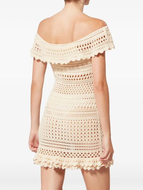 MARANT ÉTOILE Zoa crochet mini dress - Neutrals