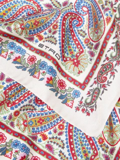 ETRO printed silk scarf - White - zdjęcie produktu nr 2