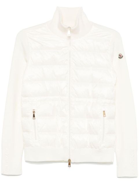 Moncler panelled cardigan - White