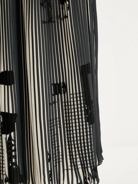 Desigual spódnica NEWSPAPERS kolor czarny midi rozkloszowana 25WWFW09