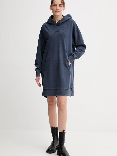 G-Star sukienka bawełniana kolor niebieski mini oversize D27165.D969 - zdjęcie produktu nr 2