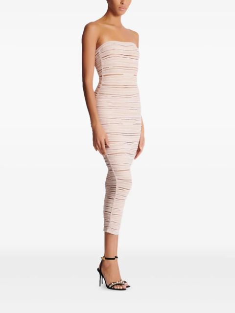 Balmain strapless knit midi dress - Neutrals - zdjęcie produktu nr 2