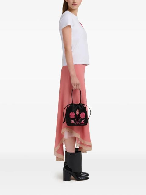 Marni small floral-embroidered bucket bag - Black - zdjęcie produktu nr 2
