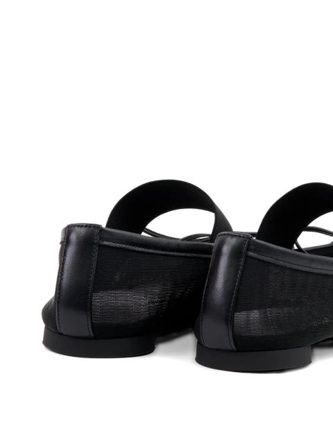 MM6 Maison Margiela mesh ballerina shoes - Black