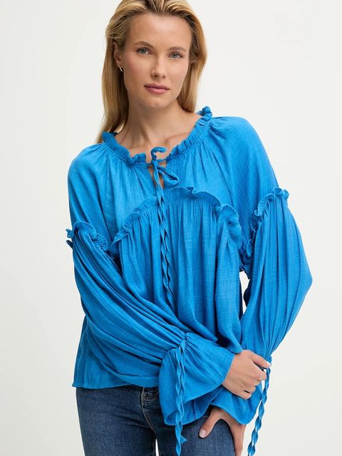 Answear.LAB bluzka damska kolor niebieski gładka - zdjęcie produktu nr 1