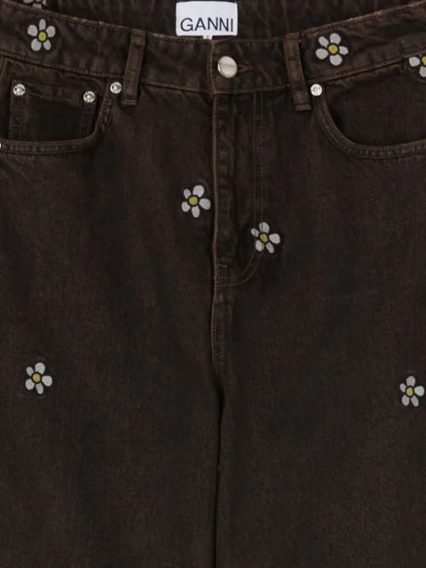 GANNI x Disney floral-embroidered jeans - Black - zdjęcie produktu nr 2