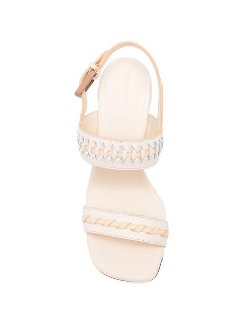 ZIMMERMANN Alchemy woven-strap block-heel sandals - Neutrals