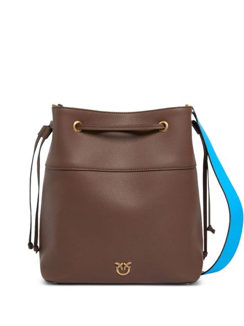 PINKO Love Birds drawstring bucket bag - Brown - zdjęcie produktu nr 1