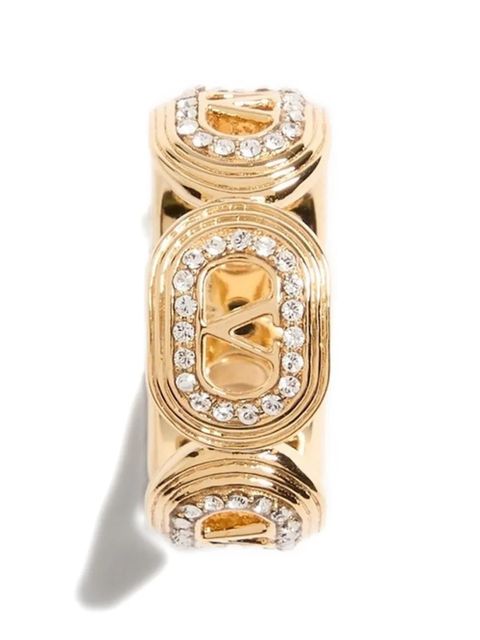 Valentino Garavani Ovalette metal and Swarovski® crystal ring - Gold