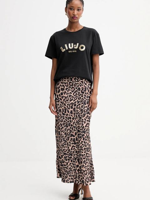 Liu Jo t-shirt bawełniany damski kolor czarny UF5260.JS923 - zdjęcie produktu nr 2