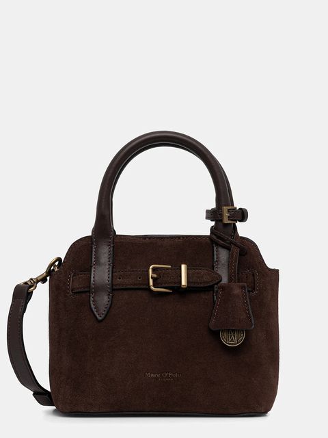 Marc O'Polo torebka zamszowa kolor brązowy 5000007780 - zdjęcie produktu nr 1
