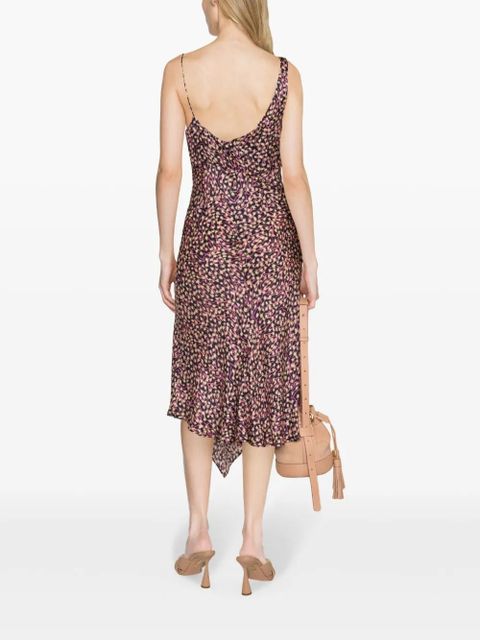 ISABEL MARANT Lucia graphic-print slip dress - Purple