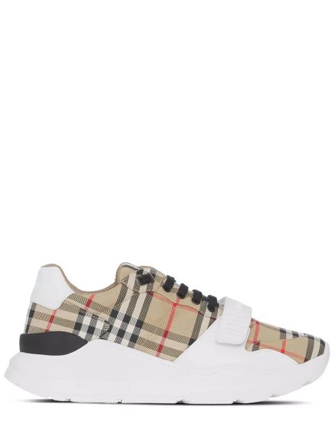 Burberry Vintage Check-pattern touch-strap sneakers - Neutrals - zdjęcie produktu nr 1