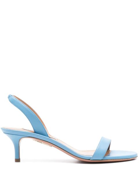 Aquazzura So Nude 50mm leather sandals - Blue - zdjęcie produktu nr 1