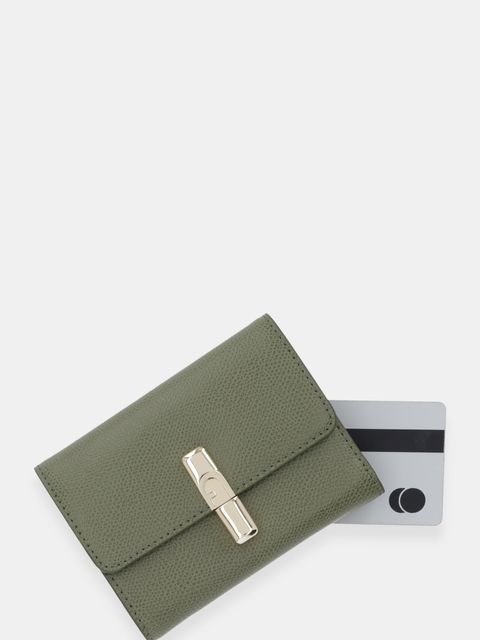 Furla portfel skórzany damski kolor zielony WP00564 ARE000 4555S