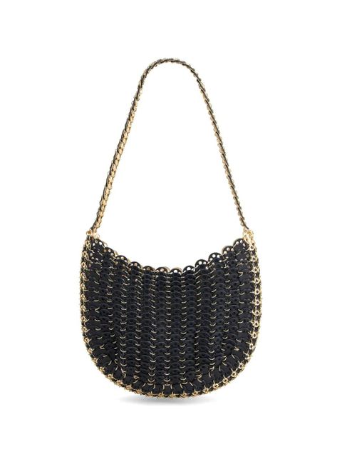 Rabanne Moon reversible leather shoulder bag - Black