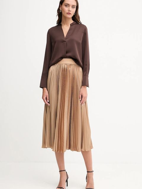 Joop! bluzka damska kolor brązowy gładka 30048651