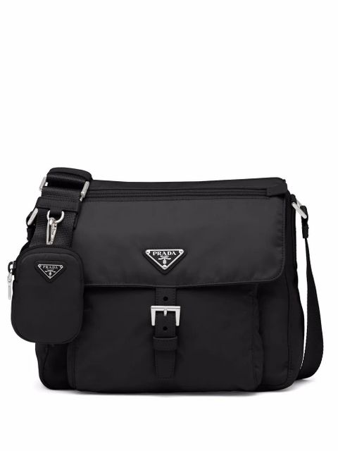 Prada Re-Nylon triangle logo-plaque shoulder bag - Black - zdjęcie produktu nr 1
