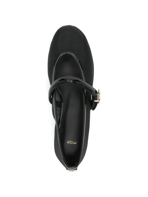 Maje t-strap heart ballet flats - Black