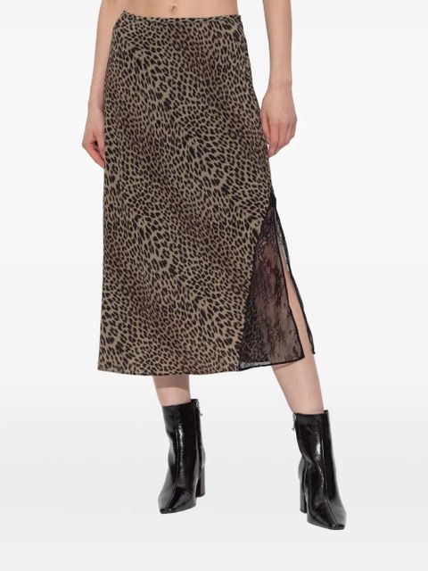 Zadig&Voltaire lace-insert skirt - Brown