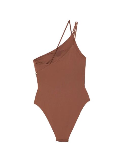 Max Mara shoulder strap asymmetric swimsuit - Brown - zdjęcie produktu nr 2