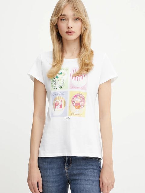 Liu Jo t-shirt bawełniany - zdjęcie produktu nr 2
