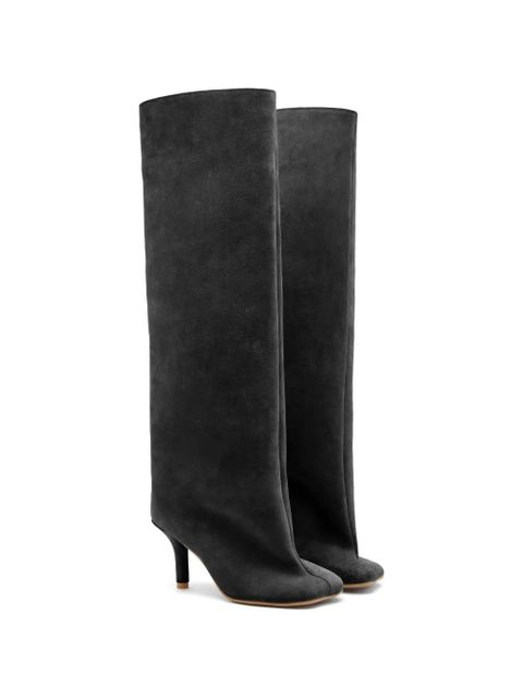 MM6 Maison Margiela square toe slouch boots - Black - zdjęcie produktu nr 2