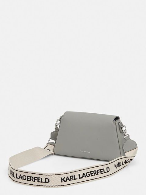 Karl Lagerfeld torebka skórzana IKON/K kolor szary A2W30198