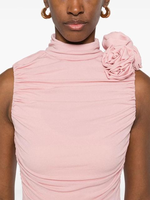 Magda Butrym ruched mock-neck midi dress - Pink