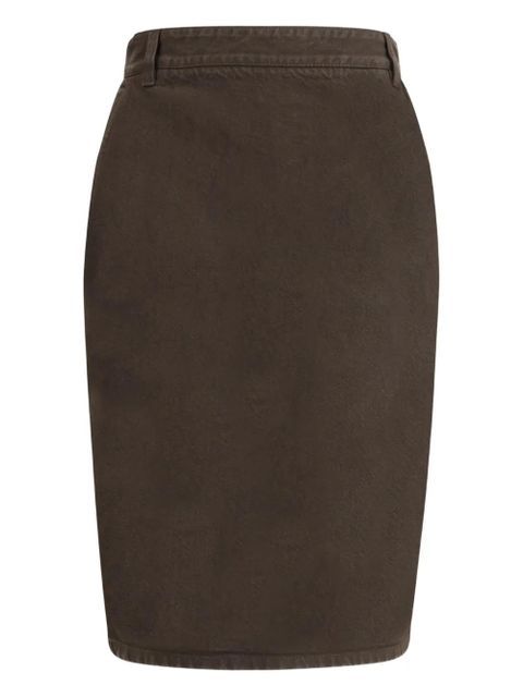 Saint Laurent cotton midi skirt - Brown - zdjęcie produktu nr 1