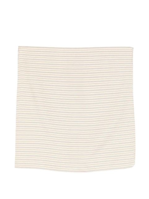 TOTEME striped silk scarf - Neutrals - zdjęcie produktu nr 1