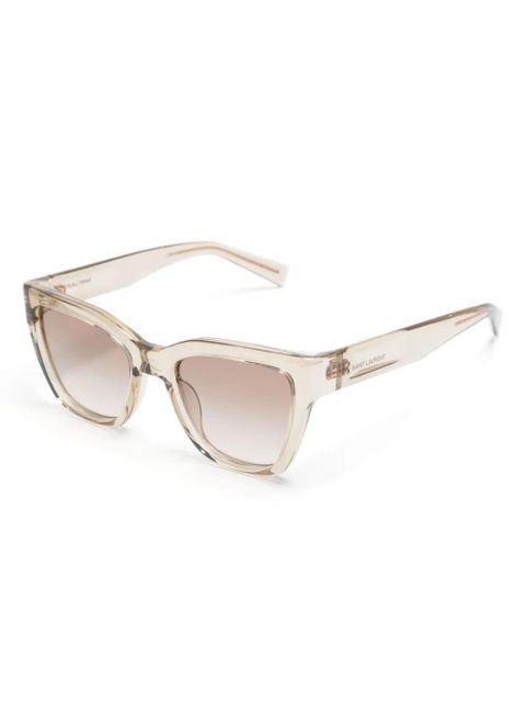 Saint Laurent Eyewear gradient square-frame sunglasses - Yellow - zdjęcie produktu nr 2