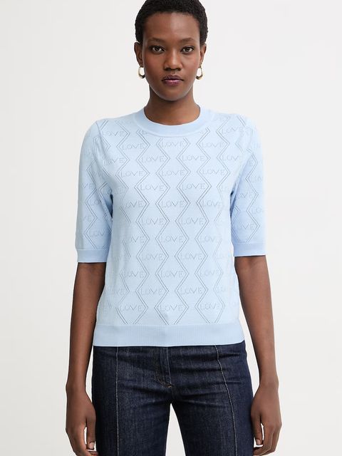 Morgan T-shirt swetrowy damski z wiskozą - zdjęcie produktu nr 1