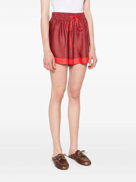 SANDRO geometric-print shorts - Red